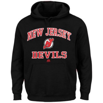 Majestic Men's New Jersey Devils Heart & Soul Hoodie - - Black