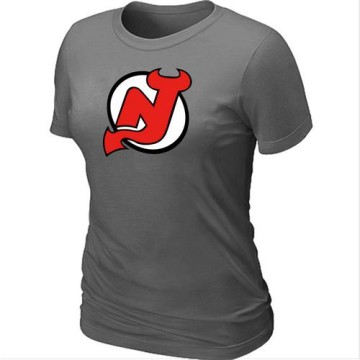 Women's New Jersey Devils Big & Tall Logo T-Shirt - Dark - Grey