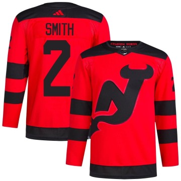 Authentic Adidas Men's Brendan Smith New Jersey Devils 2024 Stadium Series Primegreen Jersey - Red