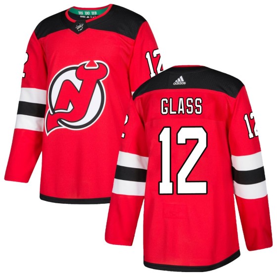 Authentic Adidas Men's Cody Glass New Jersey Devils Home Jersey - Red
