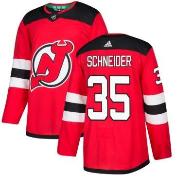 Authentic Adidas Men's Cory Schneider New Jersey Devils Jersey - Red