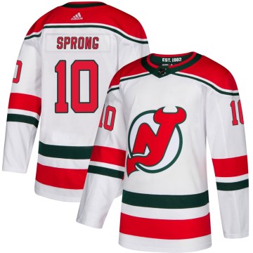 Authentic Adidas Men's Daniel Sprong New Jersey Devils Alternate Jersey - White