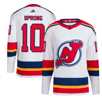 Authentic Adidas Men's Daniel Sprong New Jersey Devils Reverse Retro 2.0 Jersey - White