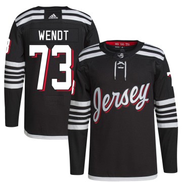 Authentic Adidas Men's Dylan Wendt New Jersey Devils 2021/22 Alternate Primegreen Pro Player Jersey - Black