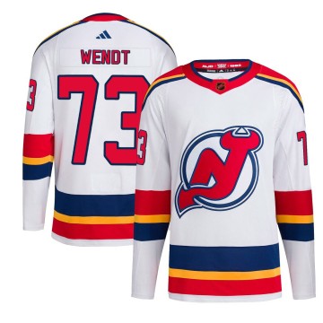Authentic Adidas Men's Dylan Wendt New Jersey Devils Reverse Retro 2.0 Jersey - White