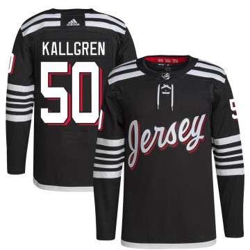 Authentic Adidas Men's Erik Kallgren New Jersey Devils 2021/22 Alternate Primegreen Pro Player Jersey - Black