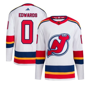 Authentic Adidas Men's Ethan Edwards New Jersey Devils Reverse Retro 2.0 Jersey - White
