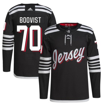 Authentic Adidas Men's Jesper Boqvist New Jersey Devils 2021/22 Alternate Primegreen Pro Player Jersey - Black