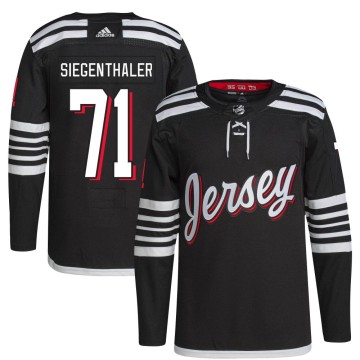 Authentic Adidas Men's Jonas Siegenthaler New Jersey Devils 2021/22 Alternate Primegreen Pro Player Jersey - Black