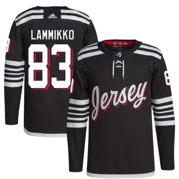 Authentic Adidas Men's Juho Lammikko New Jersey Devils 2021/22 Alternate Primegreen Pro Player Jersey - Black