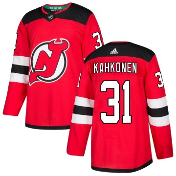 Authentic Adidas Men's Kaapo Kahkonen New Jersey Devils Home Jersey - Red