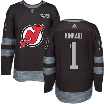 Authentic Adidas Men's Keith Kinkaid New Jersey Devils 1917-2017 100th Anniversary Jersey - Black