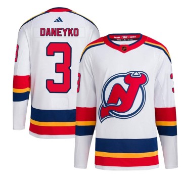 Authentic Adidas Men's Ken Daneyko New Jersey Devils Reverse Retro 2.0 Jersey - White