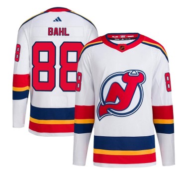 Authentic Adidas Men's Kevin Bahl New Jersey Devils Reverse Retro 2.0 Jersey - White