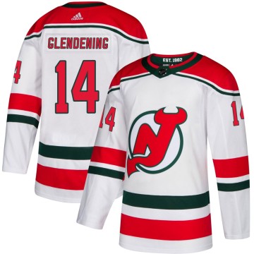 Authentic Adidas Men's Luke Glendening New Jersey Devils Alternate Jersey - White