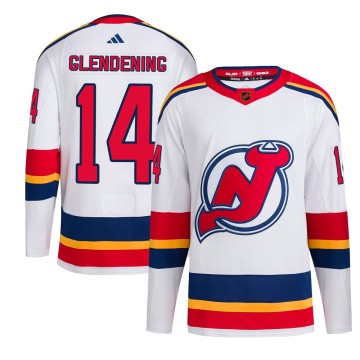 Authentic Adidas Men's Luke Glendening New Jersey Devils Reverse Retro 2.0 Jersey - White