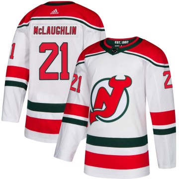 Authentic Adidas Men's Marc McLaughlin New Jersey Devils Alternate Jersey - White
