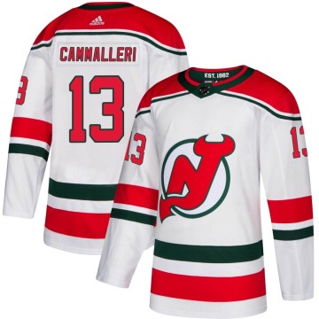 Authentic Adidas Men's Mike Cammalleri New Jersey Devils Alternate Jersey - White