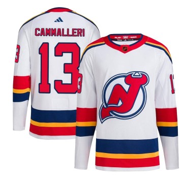 Authentic Adidas Men's Mike Cammalleri New Jersey Devils Reverse Retro 2.0 Jersey - White