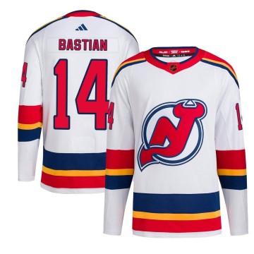 Authentic Adidas Men's Nathan Bastian New Jersey Devils Reverse Retro 2.0 Jersey - White
