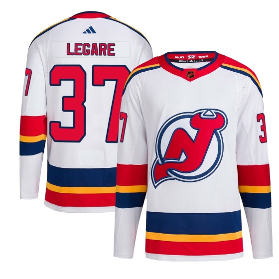 Authentic Adidas Men's Nathan Legare New Jersey Devils Reverse Retro 2.0 Jersey - White