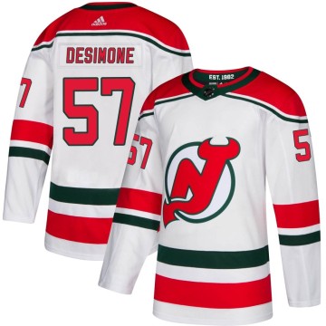 Authentic Adidas Men's Nick DeSimone New Jersey Devils Alternate Jersey - White