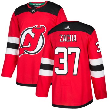 Authentic Adidas Men's Pavel Zacha New Jersey Devils Jersey - Red
