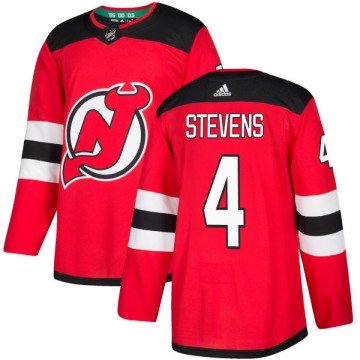 Authentic Adidas Men's Scott Stevens New Jersey Devils Jersey - Red