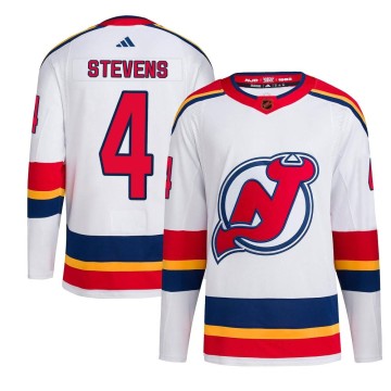 Authentic Adidas Men's Scott Stevens New Jersey Devils Reverse Retro 2.0 Jersey - White