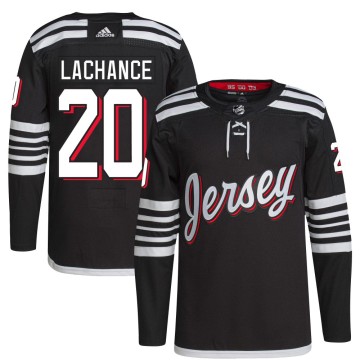 Authentic Adidas Men's Shane Lachance New Jersey Devils 2021/22 Alternate Primegreen Pro Player Jersey - Black