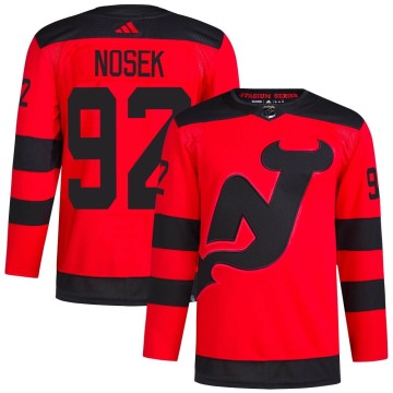Authentic Adidas Men's Tomas Nosek New Jersey Devils 2024 Stadium Series Primegreen Jersey - Red