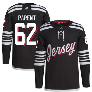 Authentic Adidas Men's Xavier Parent New Jersey Devils 2021/22 Alternate Primegreen Pro Player Jersey - Black