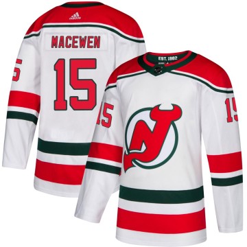 Authentic Adidas Men's Zack MacEwen New Jersey Devils Alternate Jersey - White