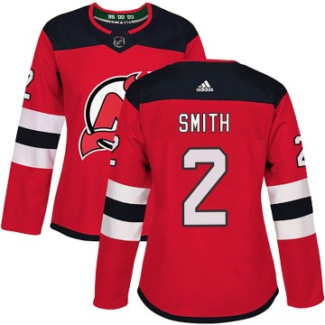 Authentic Adidas Women's Brendan Smith New Jersey Devils Home Jersey - Red