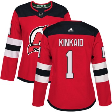 Authentic Adidas Women's Keith Kinkaid New Jersey Devils Home Jersey - Red