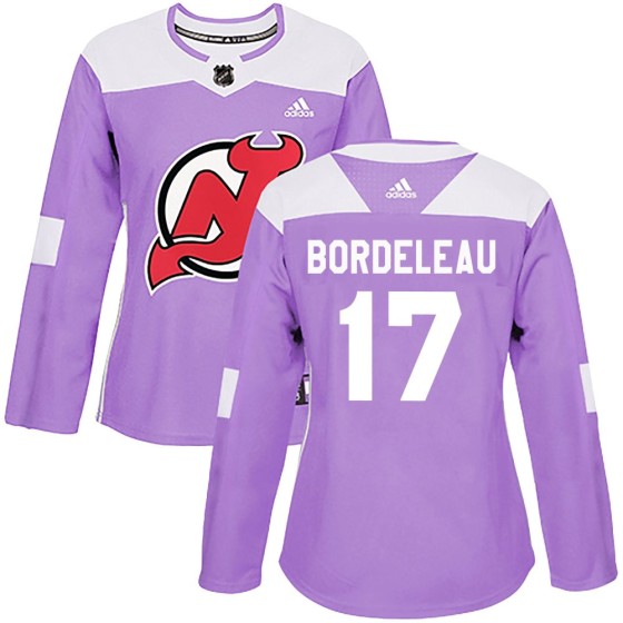 Authentic Adidas Women's Thomas Bordeleau New Jersey Devils Fights Cancer Practice Jersey - Purple