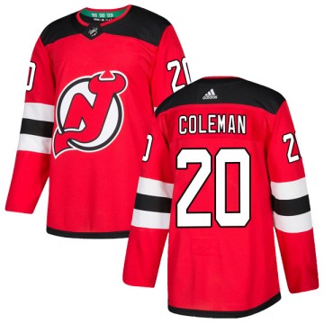 Authentic Adidas Youth Blake Coleman New Jersey Devils Home Jersey - Red