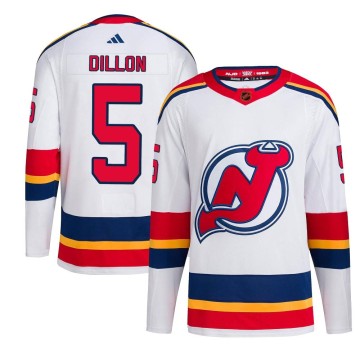 Authentic Adidas Youth Brenden Dillon New Jersey Devils Reverse Retro 2.0 Jersey - White