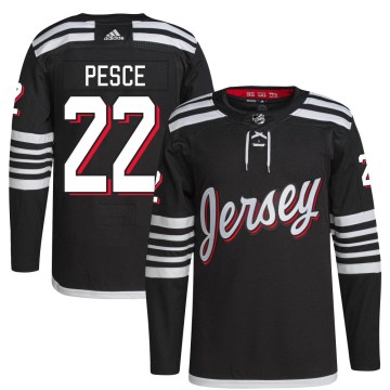 Authentic Adidas Youth Brett Pesce New Jersey Devils 2021/22 Alternate Primegreen Pro Player Jersey - Black