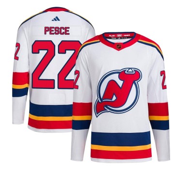 Authentic Adidas Youth Brett Pesce New Jersey Devils Reverse Retro 2.0 Jersey - White