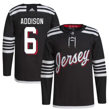 Authentic Adidas Youth Calen Addison New Jersey Devils 2021/22 Alternate Primegreen Pro Player Jersey - Black