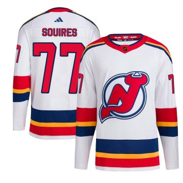 Authentic Adidas Youth Cam Squires New Jersey Devils Reverse Retro 2.0 Jersey - White