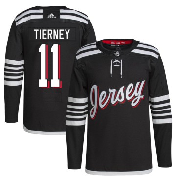 Authentic Adidas Youth Chris Tierney New Jersey Devils 2021/22 Alternate Primegreen Pro Player Jersey - Black