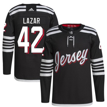 Authentic Adidas Youth Curtis Lazar New Jersey Devils 2021/22 Alternate Primegreen Pro Player Jersey - Black