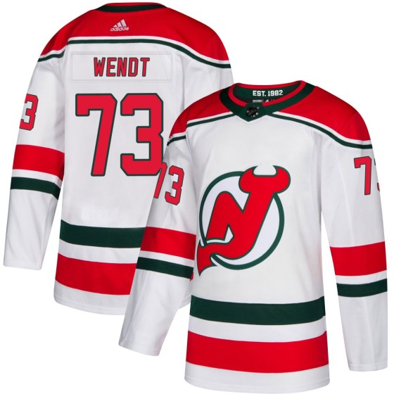 Authentic Adidas Youth Dylan Wendt New Jersey Devils Alternate Jersey - White