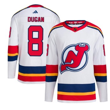 Authentic Adidas Youth Jack Dugan New Jersey Devils Reverse Retro 2.0 Jersey - White
