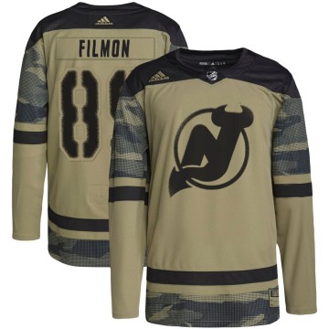 Authentic Adidas Youth Josh Filmon New Jersey Devils Military Appreciation Practice Jersey - Camo