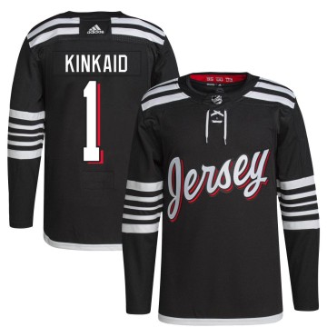 Authentic Adidas Youth Keith Kinkaid New Jersey Devils 2021/22 Alternate Primegreen Pro Player Jersey - Black
