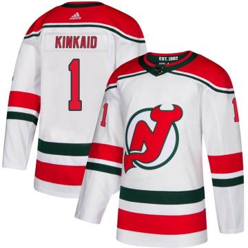 Authentic Adidas Youth Keith Kinkaid New Jersey Devils Alternate Jersey - White