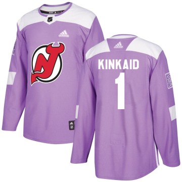 Authentic Adidas Youth Keith Kinkaid New Jersey Devils Fights Cancer Practice Jersey - Purple